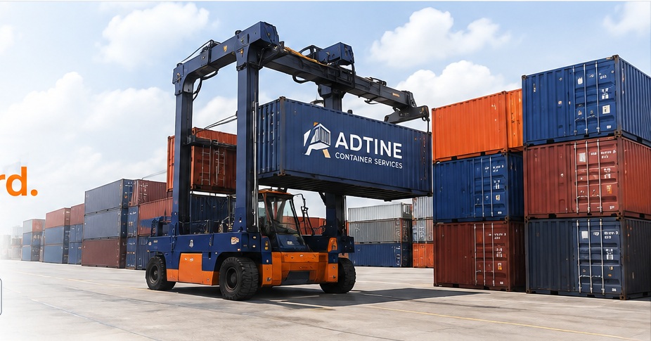 Container depot yard with double-mount empty container stacker